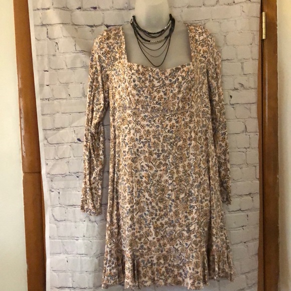 Free People Ivory Combo Dress Size 8 - Picture 1 of 8